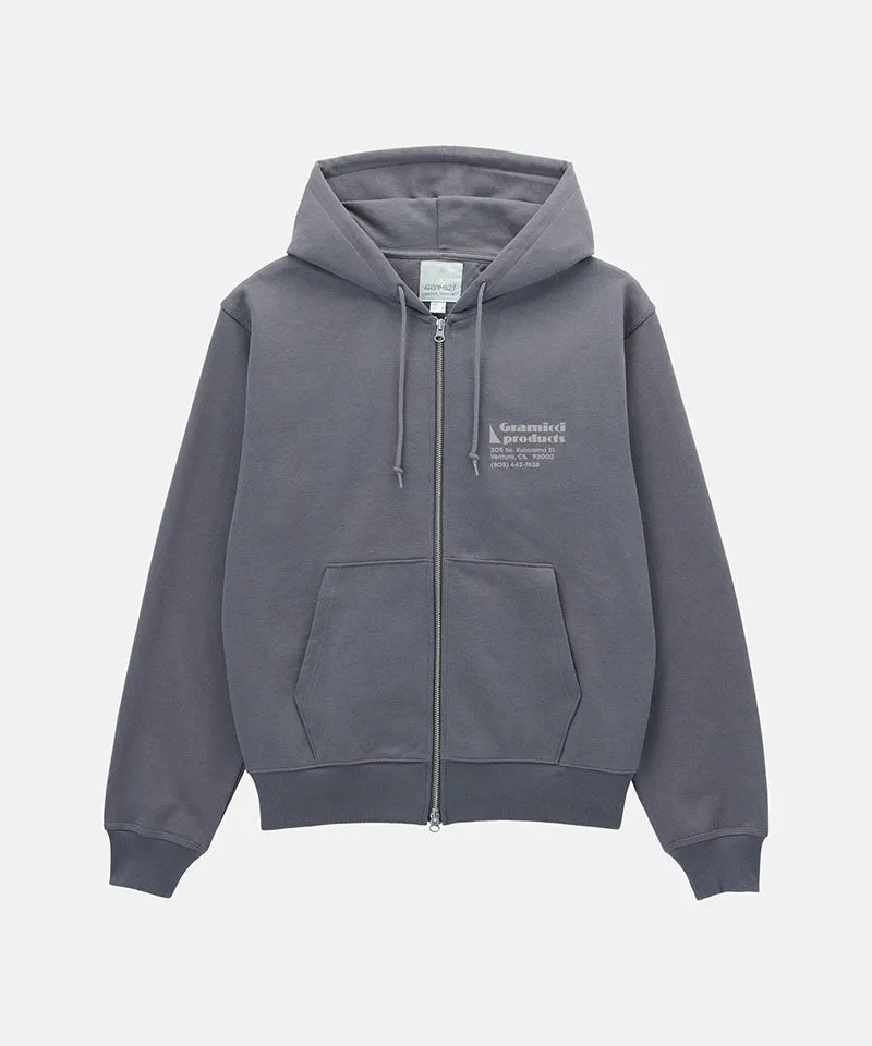 G-Sail Zip Hooded Sweatshirt dari PANTAISLOT dengan desain grafis dan resleting penuh