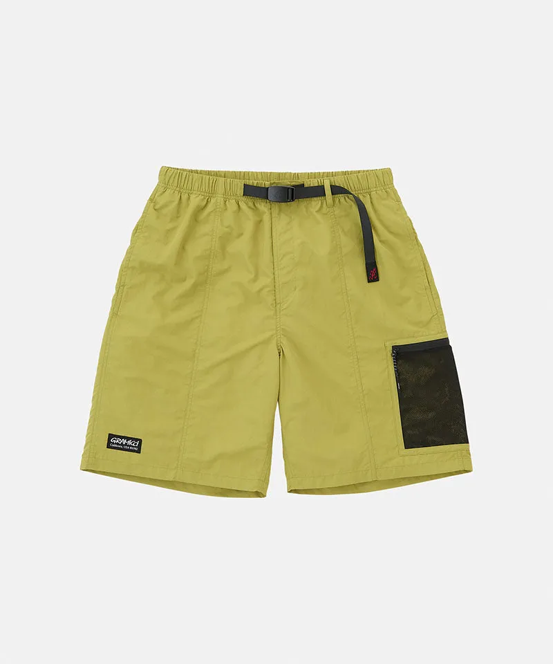 Celana pendek pria POA88 Guide Short warna hijau field green dengan sabuk hitam